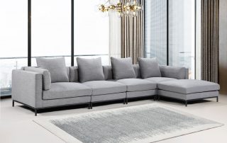 Migliore New Iron Grey Sofa Expanded