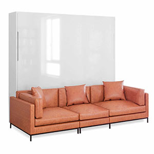MurphySofa Migliore Modular King Size Wall Bed Sofa Brown